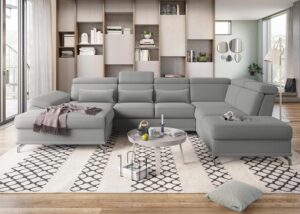 Read more about the article Fabrique Bossberry U-Shaped 7-Seater Suede Fabric Sofa Set – Modern, Luxurious, And Comfortable Furniture For Home Office, Guests, And Living Room – Light Grey”